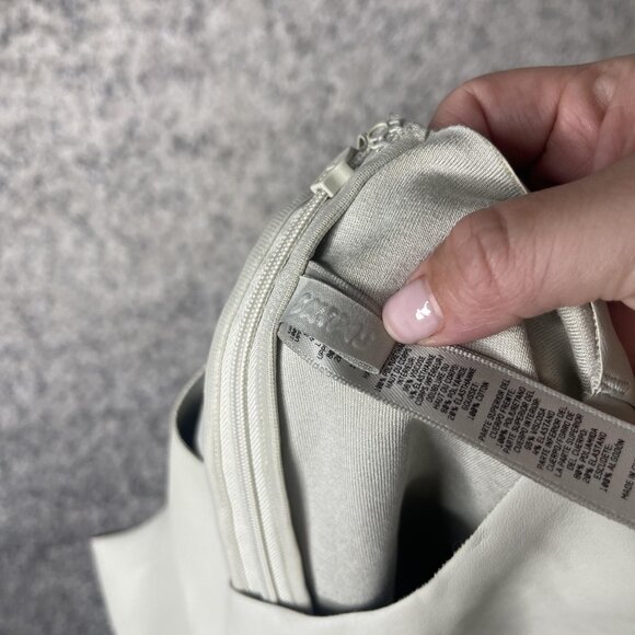 Wilfred Free Bodysuit Womens Medium Light Gray Faux Leather Sleeveless Stretch - Picture 9 of 9